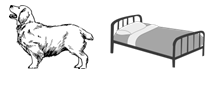 Pictogram: dog bed